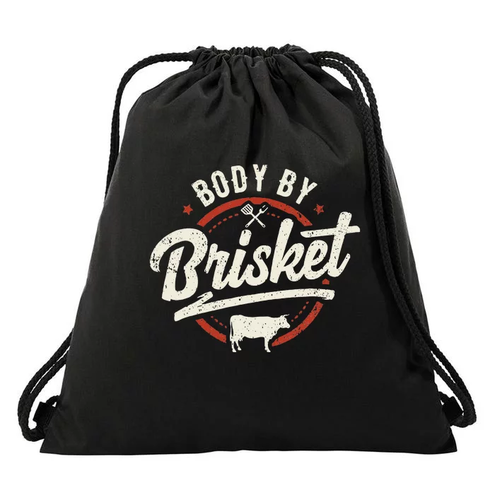 Body By Brisket Backyard Cookout BBQ Grill Drawstring Bag