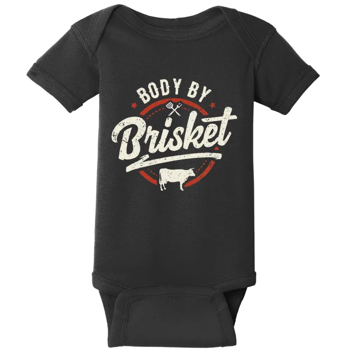 Body By Brisket Backyard Cookout BBQ Grill Baby Bodysuit