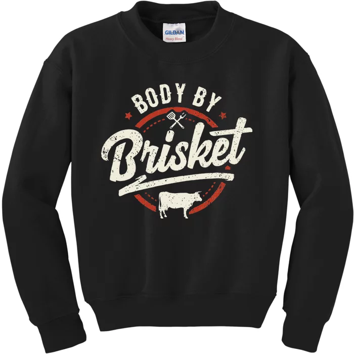 Body By Brisket Backyard Cookout BBQ Grill Kids Sweatshirt