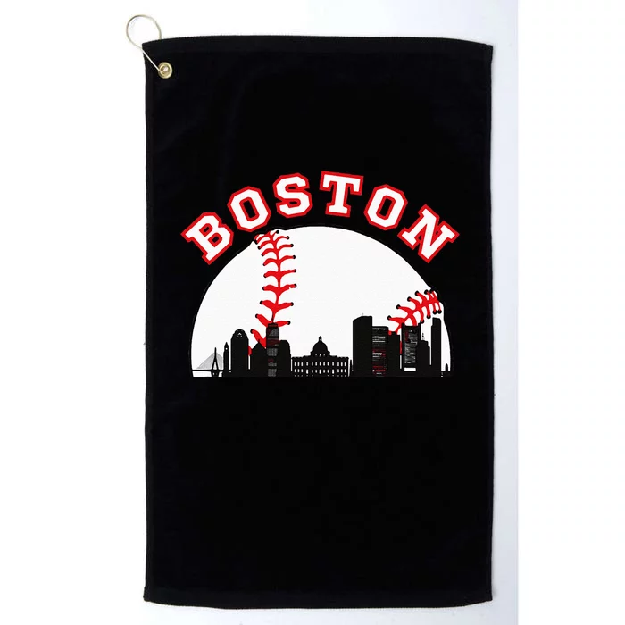 Boston Baseball Boston MA Cityscape BOS Skyline Platinum Collection Golf Towel