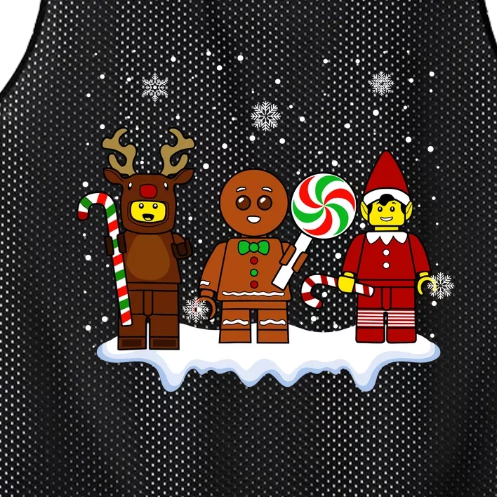 Block Brick Building Figure Christmas Master Builder Kids Mesh Reversible Basketball Jersey Tank