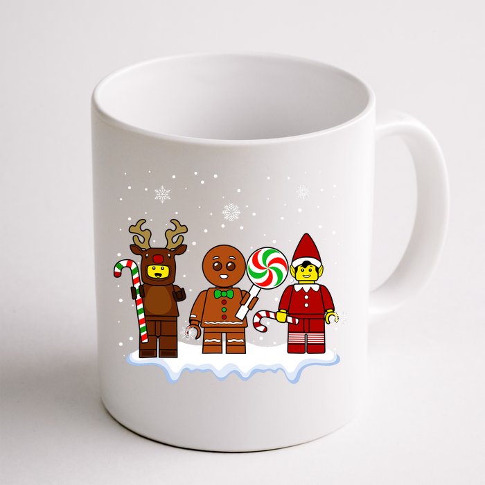 Block Brick Building Figure Christmas Master Builder Kids Front & Back Coffee Mug