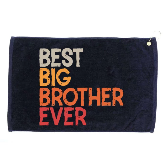 Best Big Brother Ever Sibling Vintage Distressed Big Brother Grommeted Golf Towel