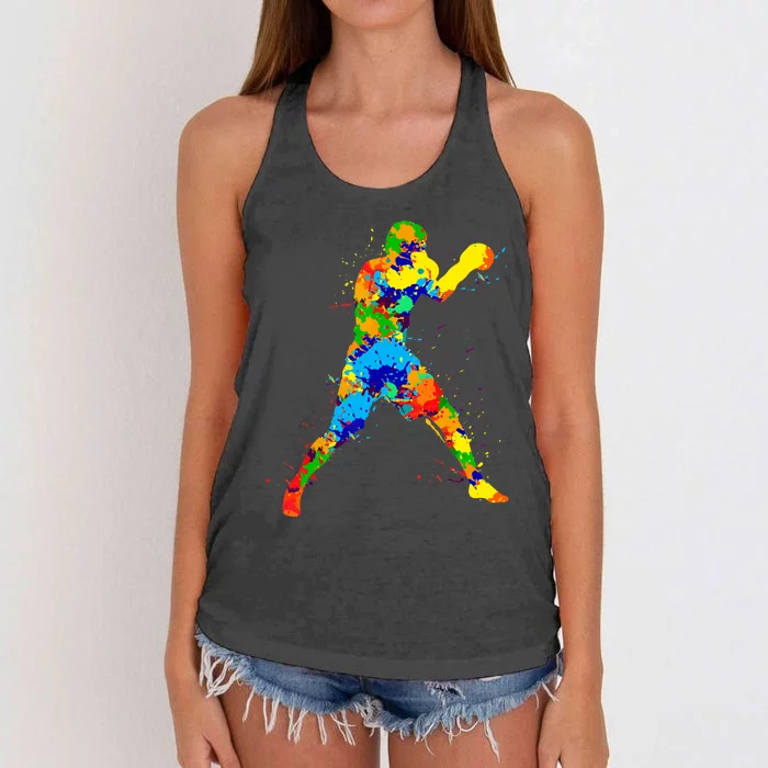 Boxing Boxer Boys Women's Knotted Racerback Tank