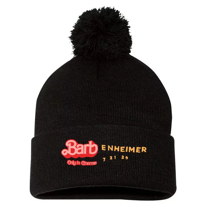 Barbenheimer Bar Bie Movie Oppenheimer Pom Pom 12in Knit Beanie