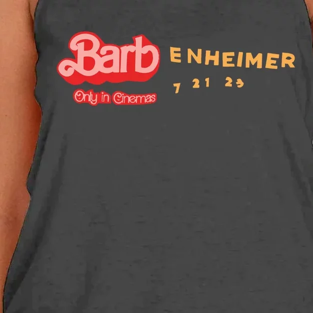 Barbenheimer Bar Bie Movie Oppenheimer Women's Knotted Racerback Tank