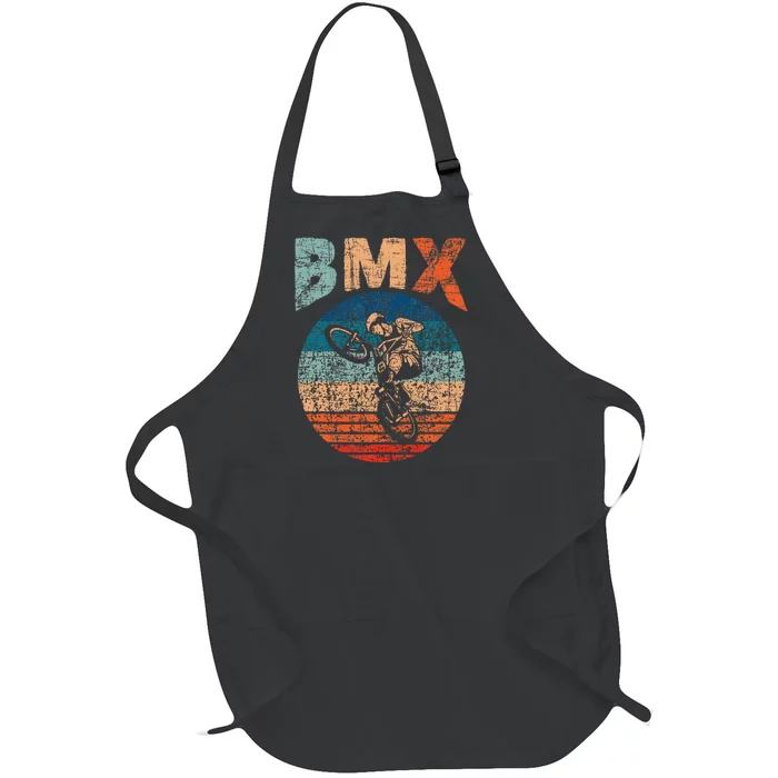 Bmx Bike Bicycle Rider Cyclist Racing Stunt Road Biking Full-Length Apron With Pocket