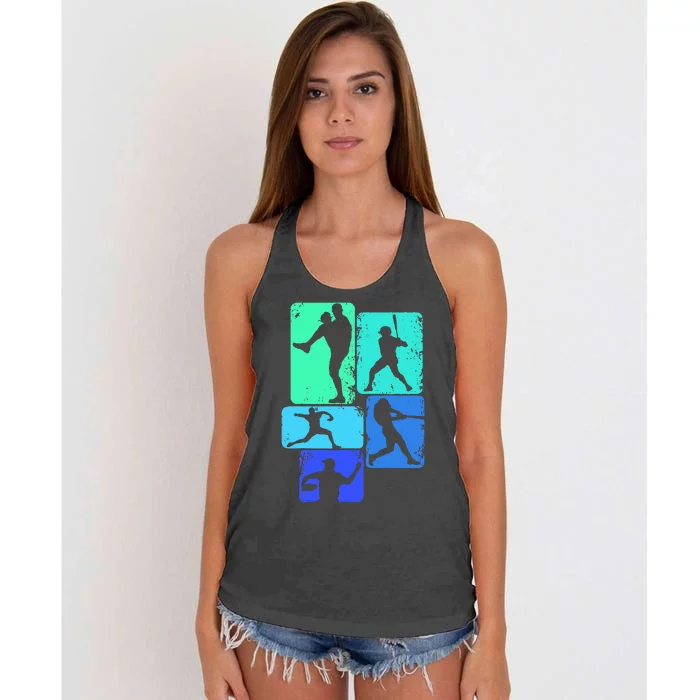 Baseball Batter Women's Knotted Racerback Tank