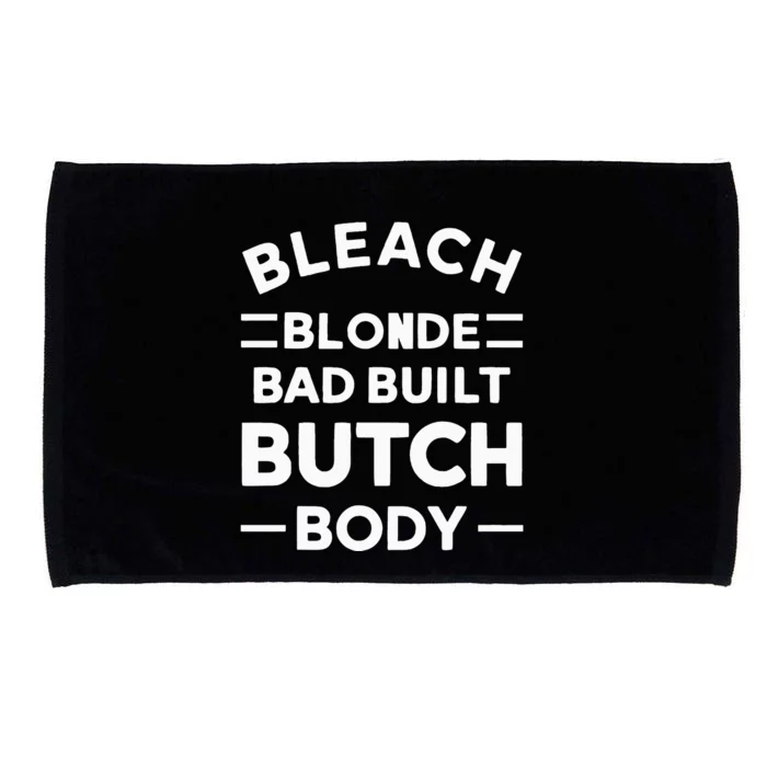 Bleach Blonde Bad Built Butch Body Microfiber Hand Towel