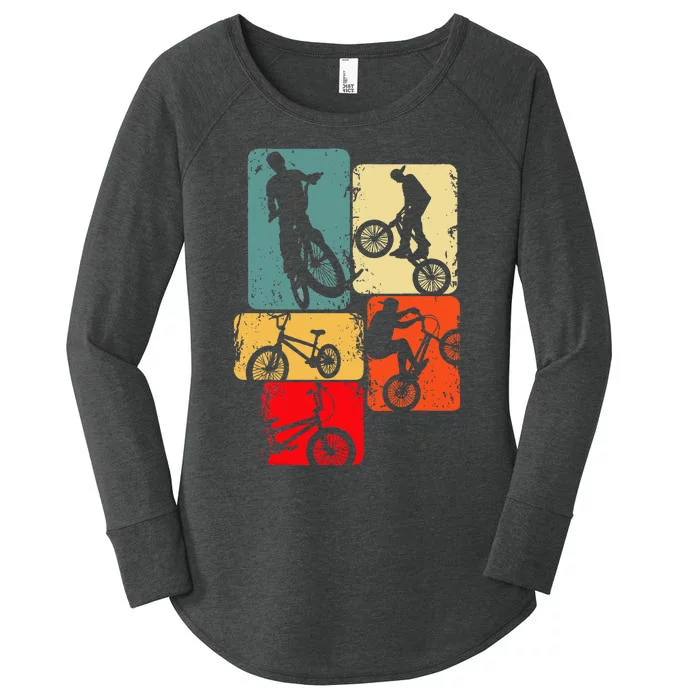 Bmx Bike Bicycle Stunt Racing Women's Perfect Tri Tunic Long Sleeve Shirt