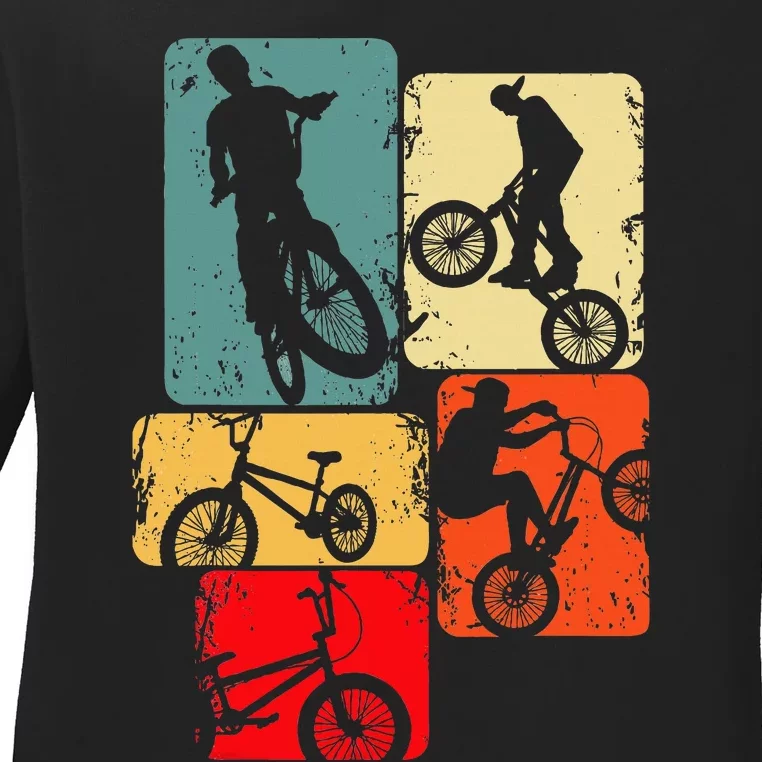 Bmx Bike Bicycle Stunt Racing Ladies Long Sleeve Shirt