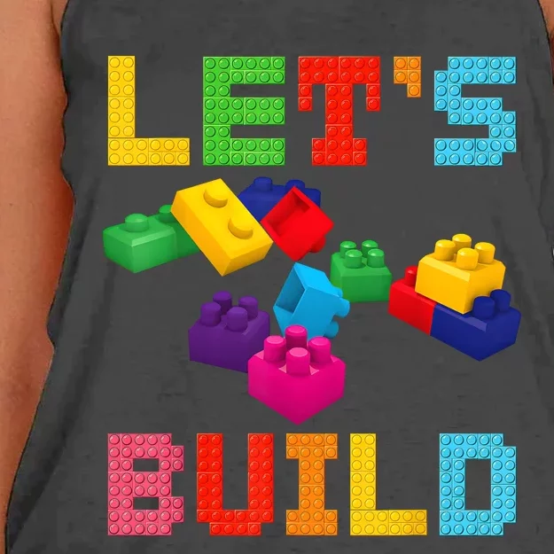 Block Brick Building LetS Build Master Builder Toys Kids Women's Knotted Racerback Tank