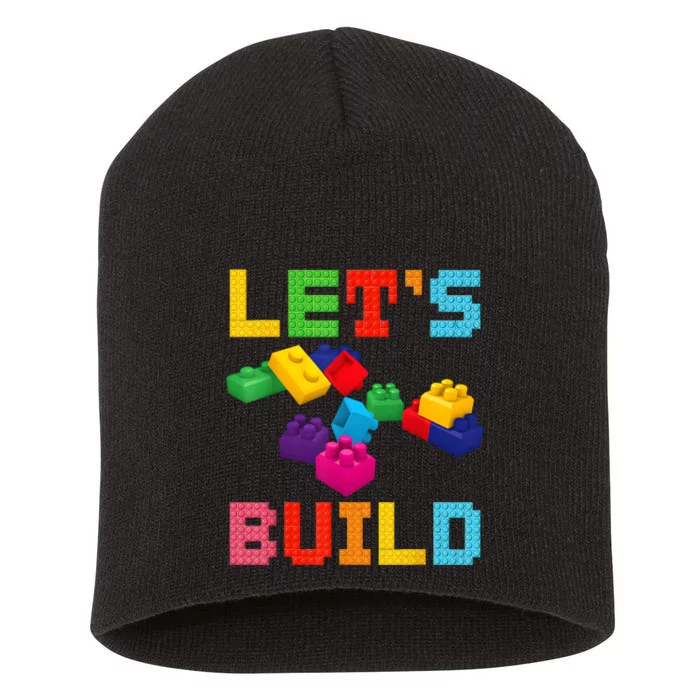 Block Brick Building LetS Build Master Builder Toys Kids Short Acrylic Beanie