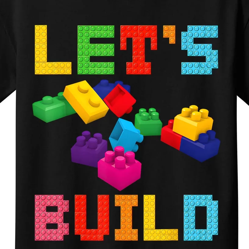 Block Brick Building LetS Build Master Builder Toys Kids Kids T-Shirt