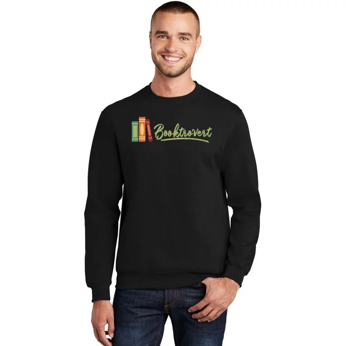 Booktrovert Bookworm Book Lover Introvert Trending Tall Sweatshirt