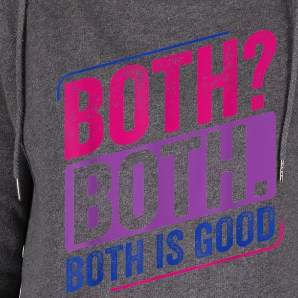 Both? Both? Bi Pride Bisexual Bisexuality Flag Womens Funnel Neck Pullover Hood