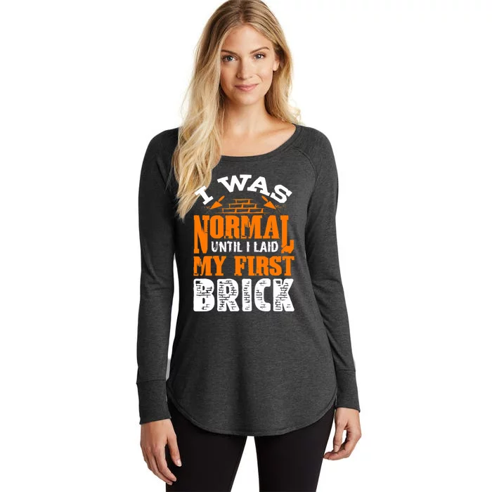 Bricklayer Bricklaying Brick Mason Funny Women's Perfect Tri Tunic Long Sleeve Shirt