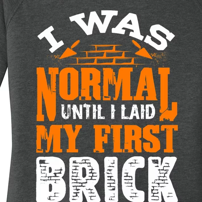 Bricklayer Bricklaying Brick Mason Funny Women's Perfect Tri Tunic Long Sleeve Shirt