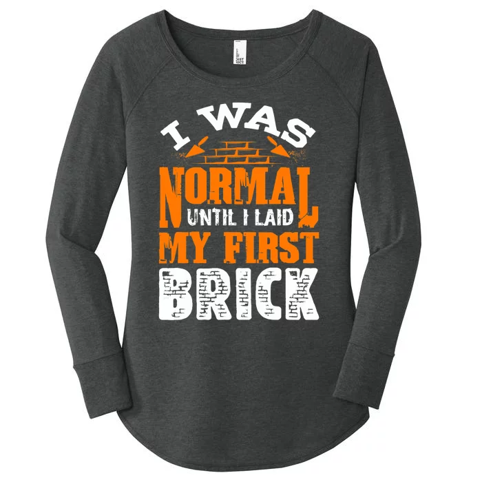 Bricklayer Bricklaying Brick Mason Funny Women's Perfect Tri Tunic Long Sleeve Shirt