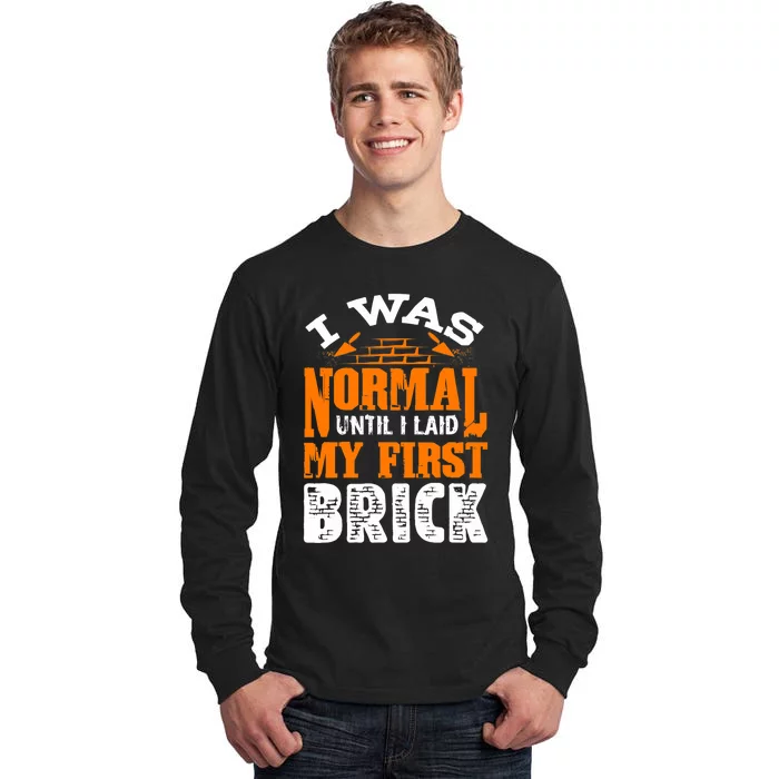 Bricklayer Bricklaying Brick Mason Funny Tall Long Sleeve T-Shirt