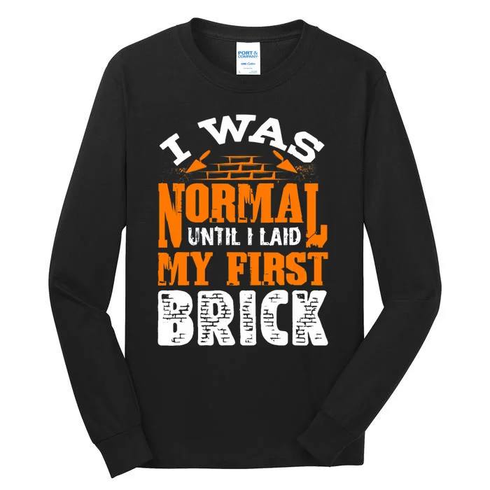 Bricklayer Bricklaying Brick Mason Funny Tall Long Sleeve T-Shirt