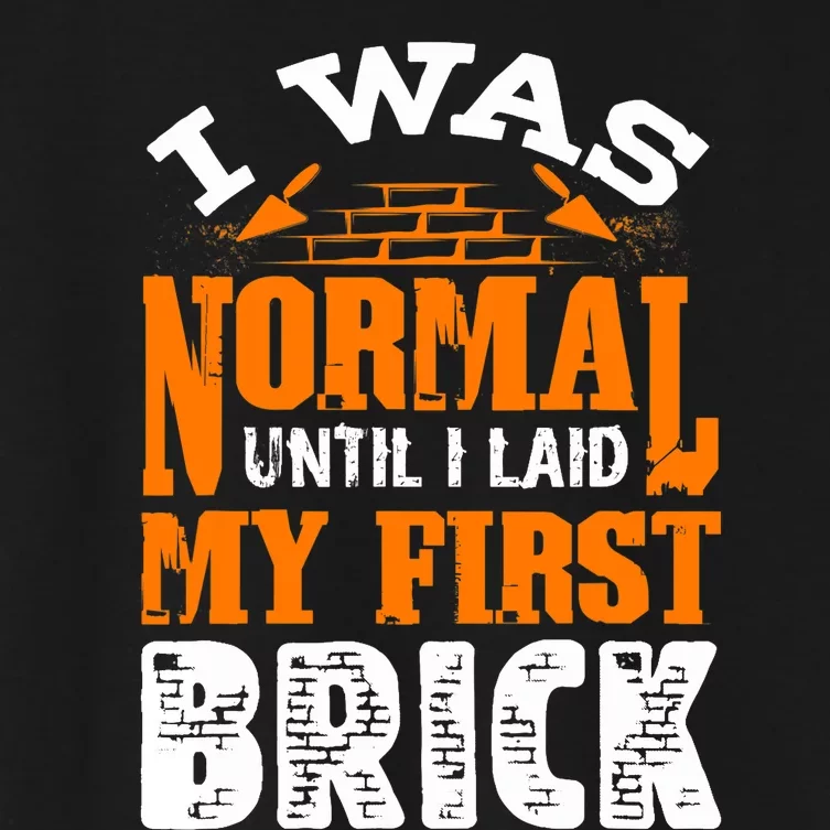 Bricklayer Bricklaying Brick Mason Funny Women's Crop Top Tee