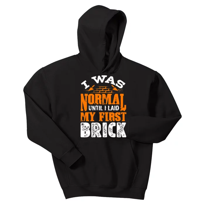 Bricklayer Bricklaying Brick Mason Funny Kids Hoodie