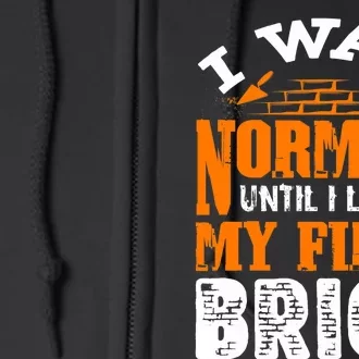 Bricklayer Bricklaying Brick Mason Funny Full Zip Hoodie