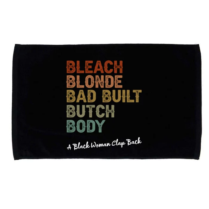 Bleach Blonde Bad Built Butch Body Black Melanin Gift Microfiber Hand Towel