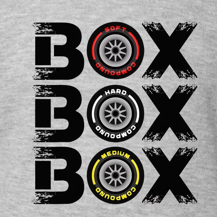 Box Box Box F1 Tyre Compound V2 Design Car Lover Toddler Sweatshirt