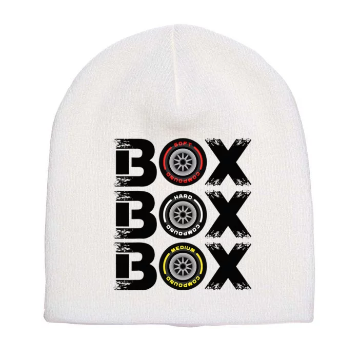 Box Box Box F1 Tyre Compound V2 Design Car Lover Short Acrylic Beanie