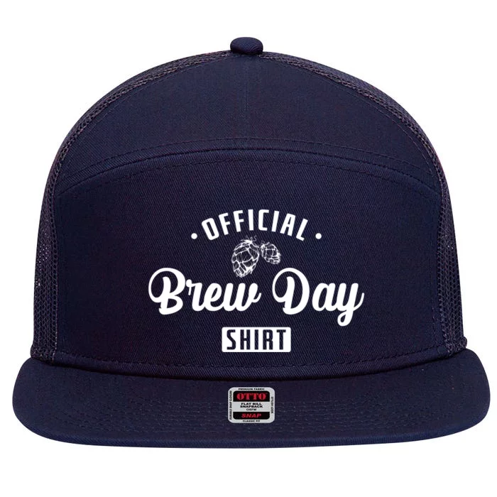 Brew Beer Brew Day Gift 7 Panel Mesh Trucker Snapback Hat