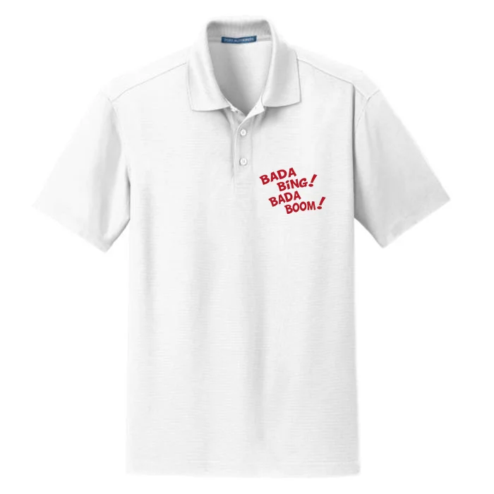 Bada Bing Bada Boom Dry Zone Grid Performance Polo