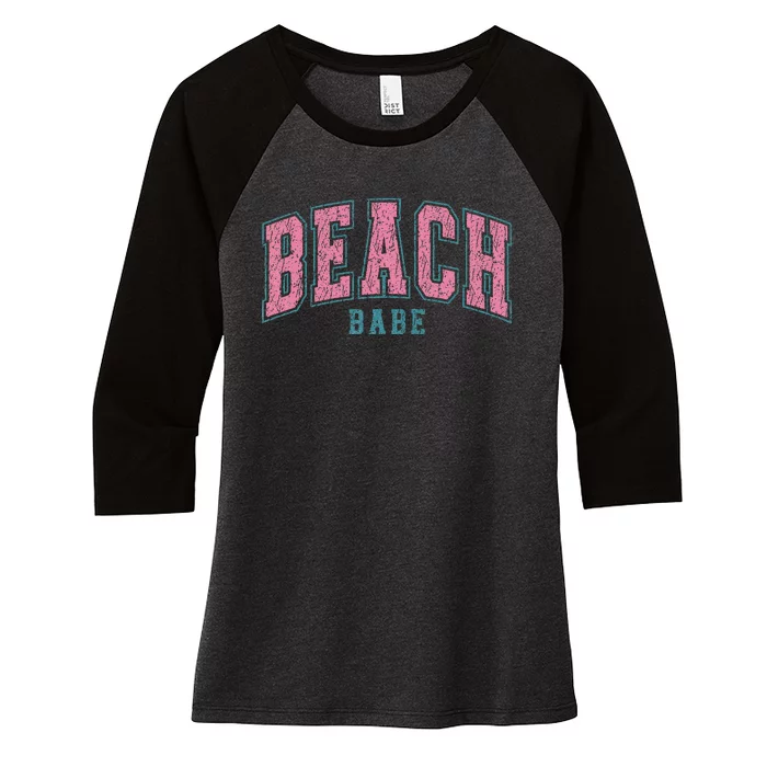 Beach Babe Women's Tri-Blend 3/4-Sleeve Raglan Shirt