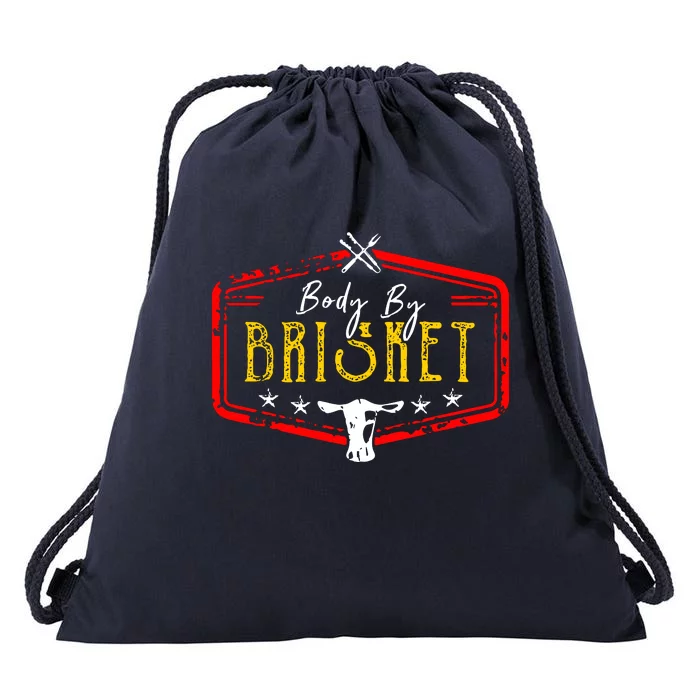 Body By Brisket Drawstring Bag