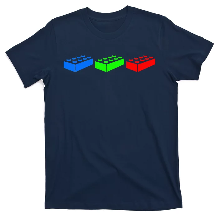 Building Blocks Bricks Master Builder Engineer Construction T-Shirt