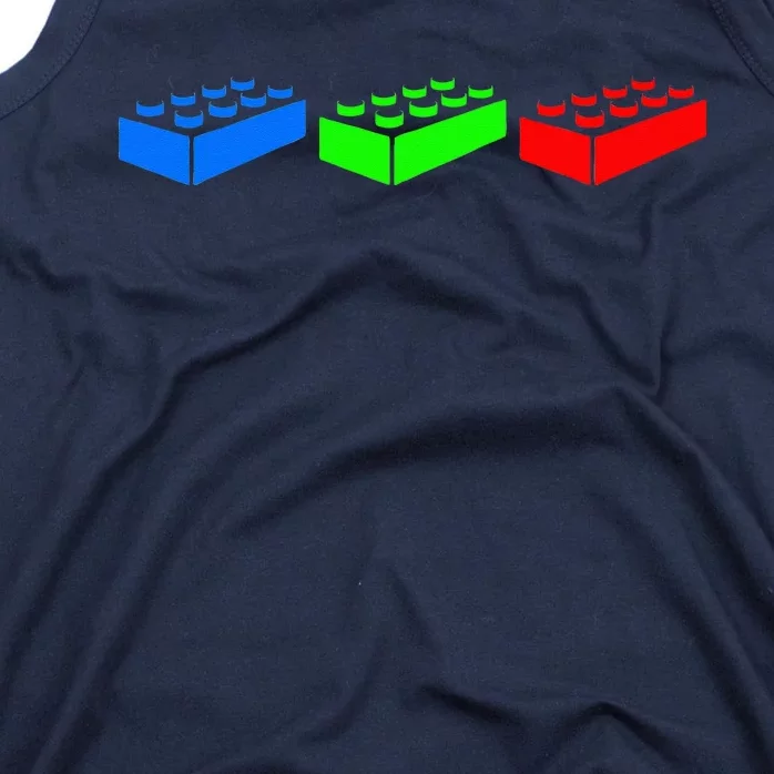 Building Blocks Bricks Master Builder Engineer Construction Tank Top