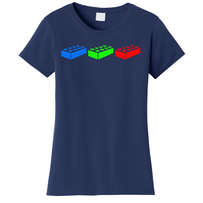 Building Blocks Bricks Master Builder Engineer Construction Women's T-Shirt