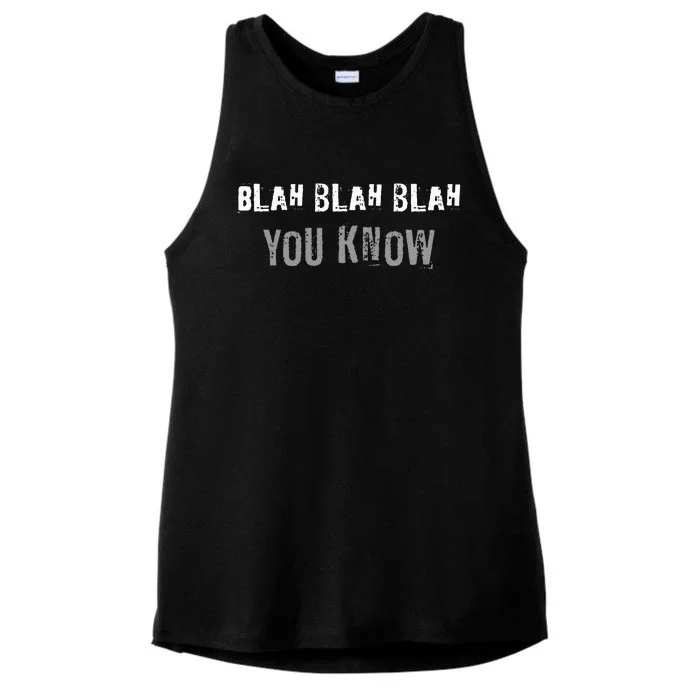 Blah Blah Blah You Know Fun I Hear You Ladies Tri-Blend Wicking Tank