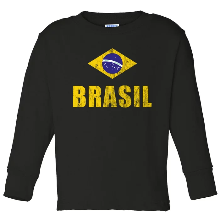 Brasil Brazilian Brazil Soccer Player Jersey Trikot Coach Toddler Long Sleeve Shirt