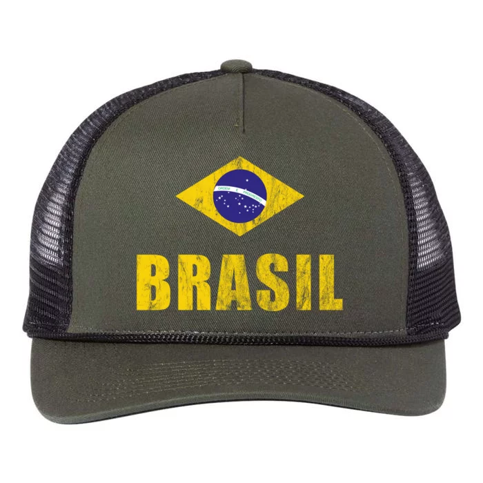 Brasil Brazilian Brazil Soccer Player Jersey Trikot Coach Retro Rope Trucker Hat Cap