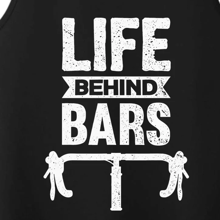 Biking Bicycling Bicycle Life Behind Bars Meme Performance Tank