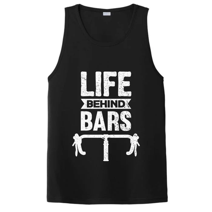 Biking Bicycling Bicycle Life Behind Bars Meme Performance Tank