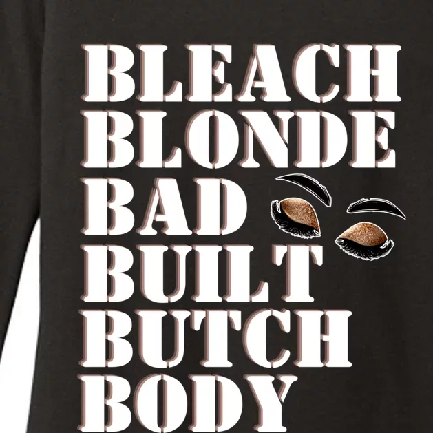 Bleach Blonde Bad Built Graphic Letter Print Gift Womens CVC Long Sleeve Shirt