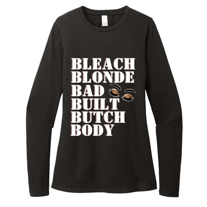 Bleach Blonde Bad Built Graphic Letter Print Gift Womens CVC Long Sleeve Shirt