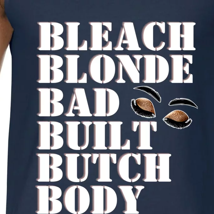 Bleach Blonde Bad Built Graphic Letter Print Gift Comfort Colors® Tank Top