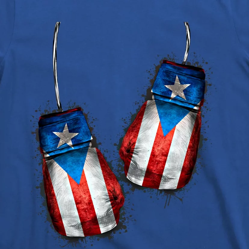 Boricua Boxers Boxing Fans Meaningful Gift Gloves Puerto Rico Flag Gift T-Shirt