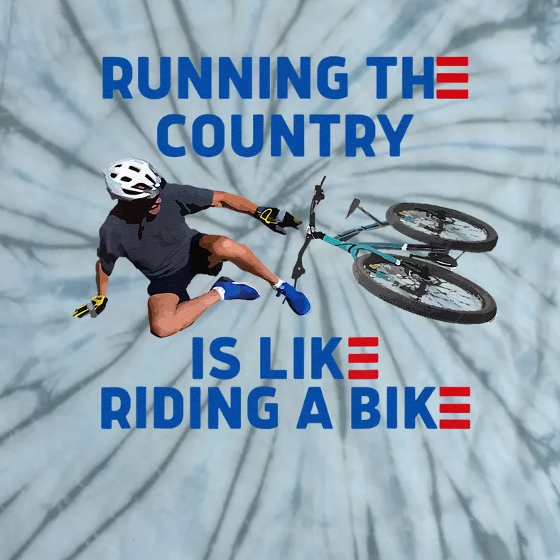 Biden Bike Bicycle Running The Country Is Like Riding A Bike Tie-Dye T-Shirt