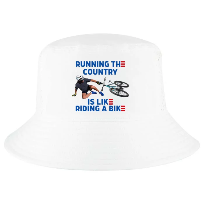 Biden Bike Bicycle Running The Country Is Like Riding A Bike Cool Comfort Performance Bucket Hat