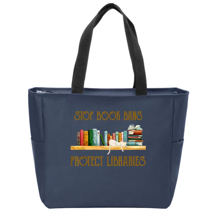 Ban Book Bans, Stop Challenged Books, Read Banned Books Zip Tote Bag